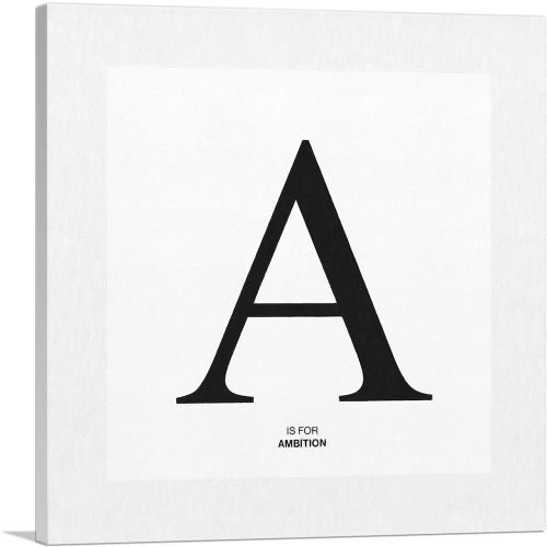Modern Black and White Gray Serif Alphabet Letter A