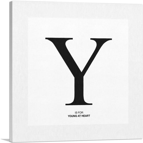 Modern Black and White Gray Serif Alphabet Letter Y