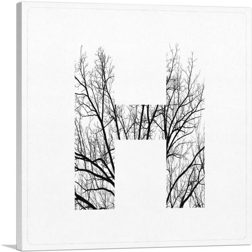 Tree Branches Alphabet Letter H