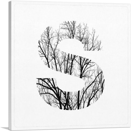 Tree Branches Alphabet Letter S