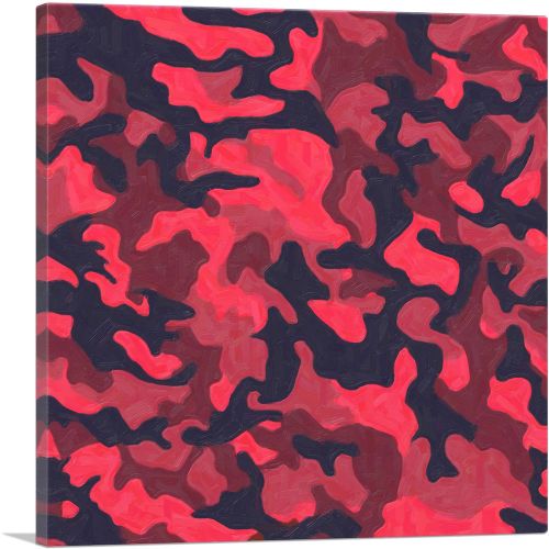 Berry Pink Black Maroon Camo Camouflage Pattern