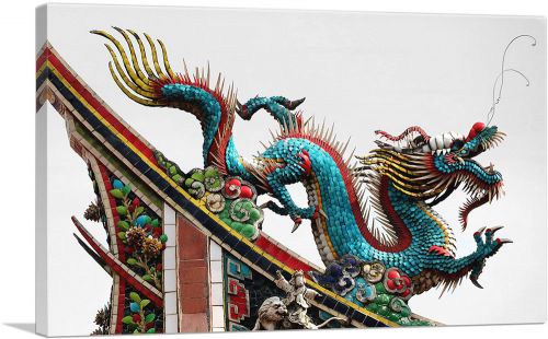 Asian Chinese Festival Long Blue Dragon