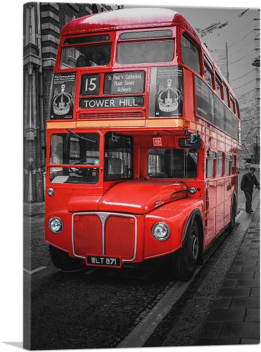 Doubledecker Red Bus In London England Tower Street