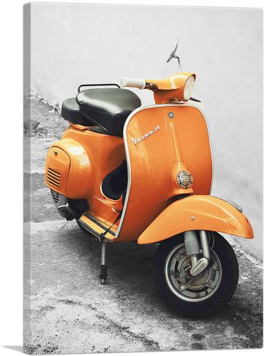 Orange Italian Vespa Scooter
