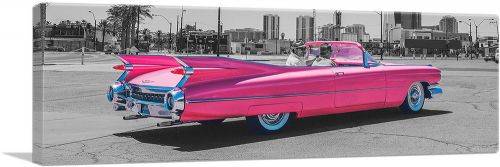 Pink Cadillac Vintage Car