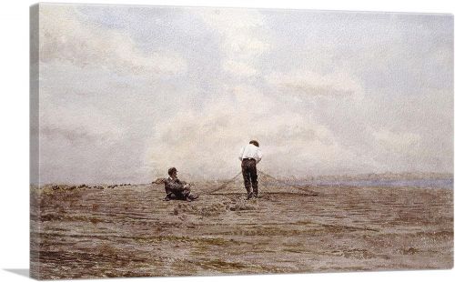 Tending The Fishing Nets 1882