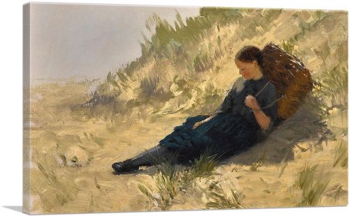 A Girl Resting On The Dunes