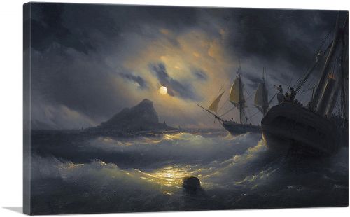 Gibraltar by Night 1844