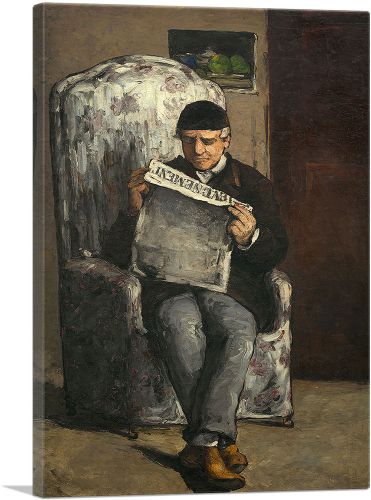 The Artist's Father Reading Newspaper 1866