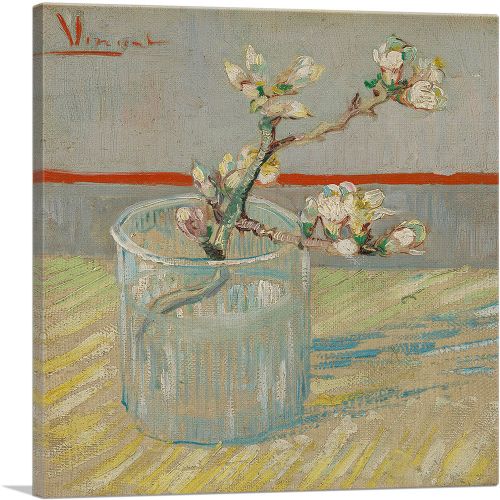 Sprig of Flowering Almond in a Glass 1888