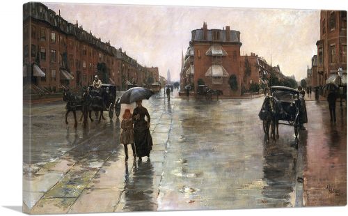 Rainy Day - Boston 1885