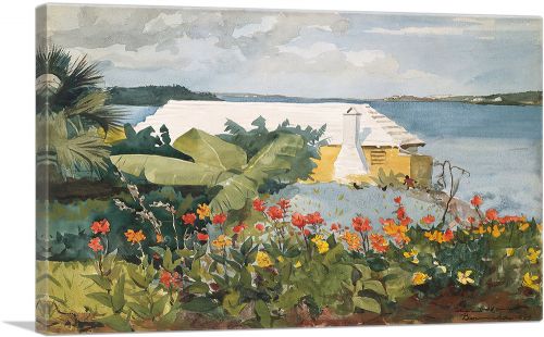 Flower Garden and Bungalow - Bermuda 1899