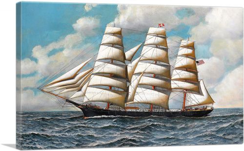 The Clipper Young America Under Full Sail