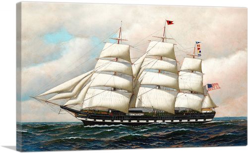 The Great Western of the Black Ball Line at Sea Under Full Sail