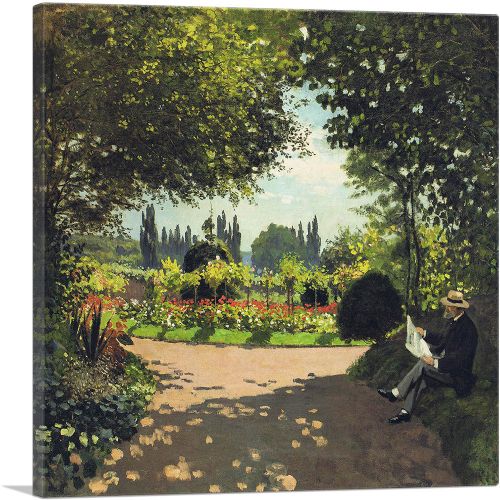 Adolphe Monet in the Garden of Le Coteau at Sainte-Adresse