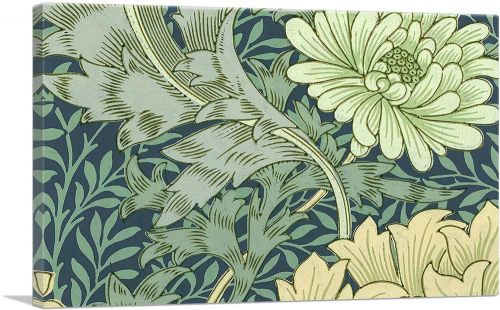 Wallpaper Sample With Chrysanthemum 1877