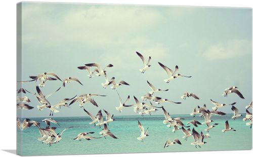 Flying Seagulls Home Decor Rectangle