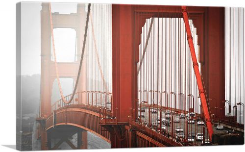 Fog in San Francisco California Golden Gate Bridge