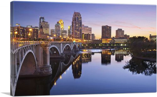 Minneapolis Minnesota Bridge and Skyline