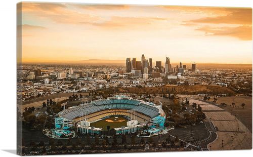 Los Angeles Dodger Stadium Skyline