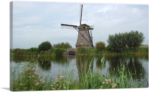 Netherlands, Windmill on a River