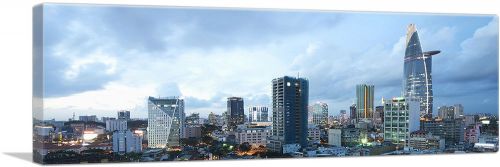 Ho Chi Minh City Vietnam Skyline Cloudy Panoramic