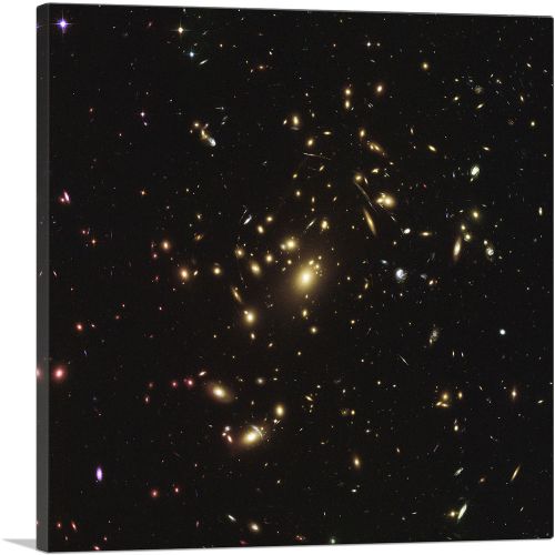 NASA Hubble Telescope Galaxy Cluster Warping Space and Time