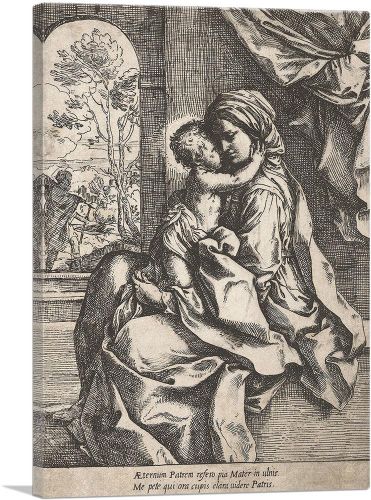 Virgin Seated With Christ Child On Her Lap 1600