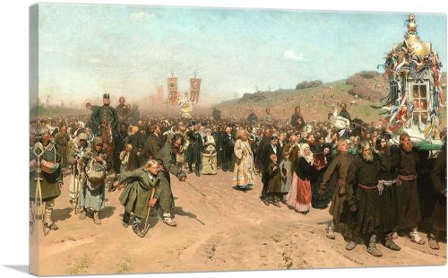 Religious Procession In Kursk Province 1880