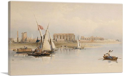 General View Of The Ruins Of Luxor From The Nile
