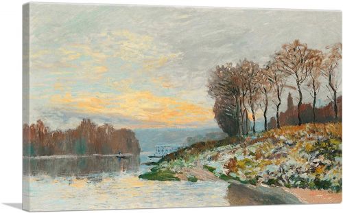 The Seine Near Bougival Winter Morning 1874