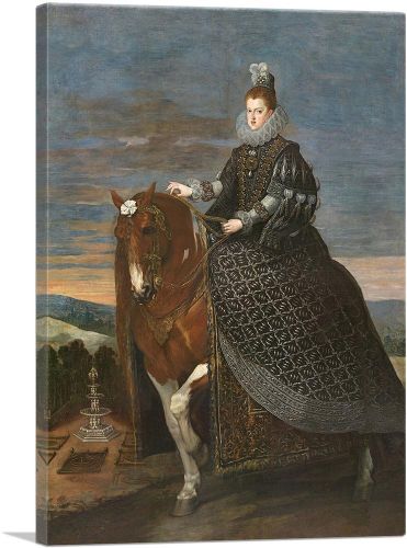Queen Margarita De Austria On Horseback 1635