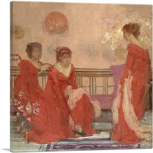 Harmony In Flesh Colour And Red 1869