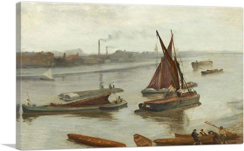 Grey And Silver Old Battersea Reach 1863