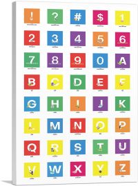 Kids Colorful Animal Vertical Rectangle Full Alphabet