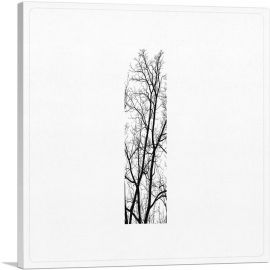 Tree Branches Alphabet Letter I-1-Panel-36x36x1.5 Thick