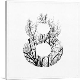 Tree Branches Alphabet Number 8 Eight Numeral