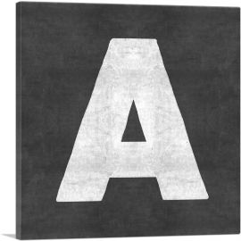Chalkboard Alphabet Letter A-1-Panel-26x26x.75 Thick