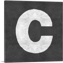 Chalkboard Alphabet Letter C-1-Panel-18x18x1.5 Thick