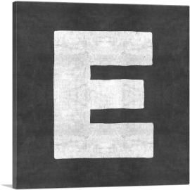 Chalkboard Alphabet Letter E-1-Panel-12x12x1.5 Thick