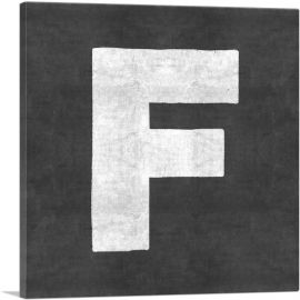Chalkboard Alphabet Letter F-1-Panel-12x12x1.5 Thick
