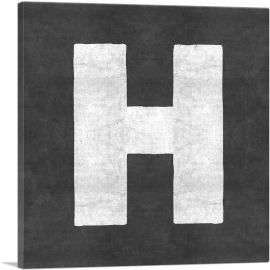 Chalkboard Alphabet Letter H-1-Panel-18x18x1.5 Thick