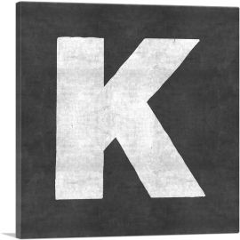 Chalkboard Alphabet Letter K-1-Panel-36x36x1.5 Thick