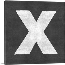 Chalkboard Alphabet Letter X-1-Panel-12x12x1.5 Thick