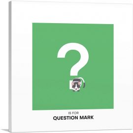 Kids Animal Alphabet Question Mark Symbol-1-Panel-12x12x1.5 Thick