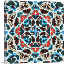 Butterfly Kaleidoscope Wings Insect Tan-1-Panel-18x18x1.5 Thick