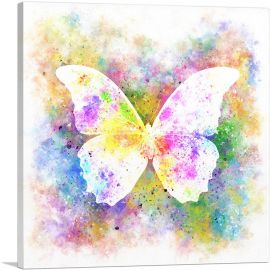 White Butterfly Wings Insect-1-Panel-36x36x1.5 Thick