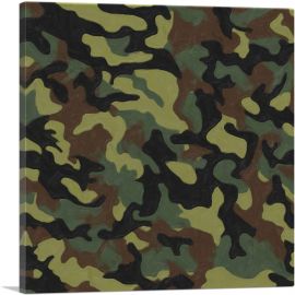 Army Green Black Brown Camo Camouflage Pattern