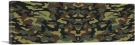 Army Green Black Brown Camo Panoramic Camouflage Pattern-1-Panel-48x16x1.5 Thick
