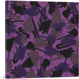 Purple Black Camo Camouflage Musical Instruments Piano Pattern